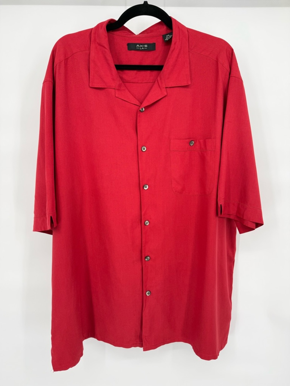 Axis LA Silk Camp Shirt XXL Short Sleeve Button Up Casual Relaxed Fit Resortwear
